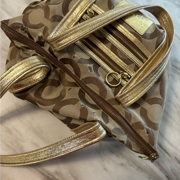 Coach Poppy Op Art Tote / Shoulder bag #13826 - Picture 5 of 9